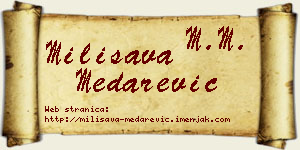 Milisava Medarević vizit kartica